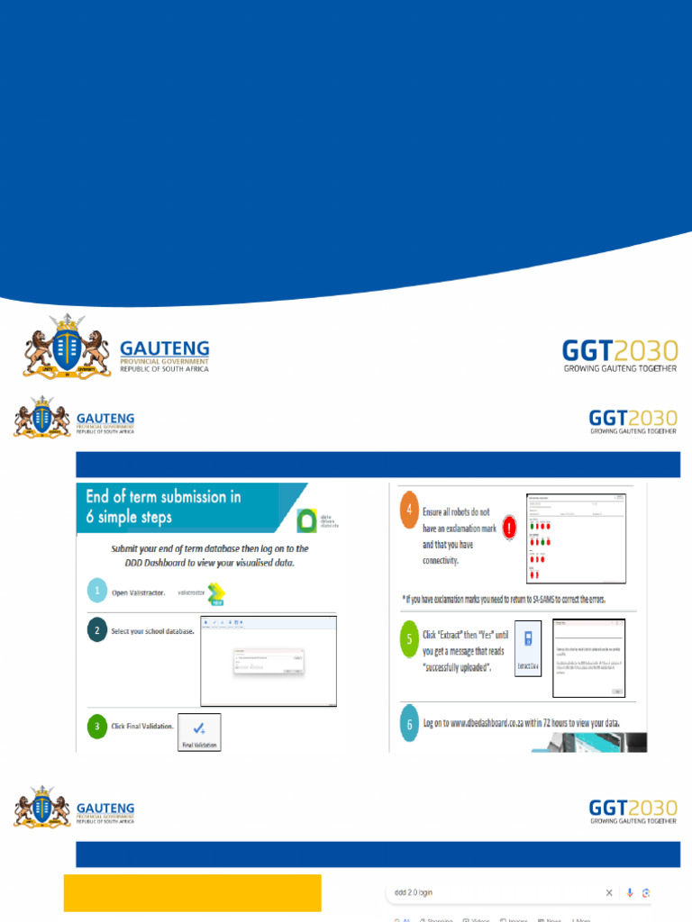 How To Upload SA-SAMS Data and Navigate DDD 2.0 V1.1 For SS Schools ...