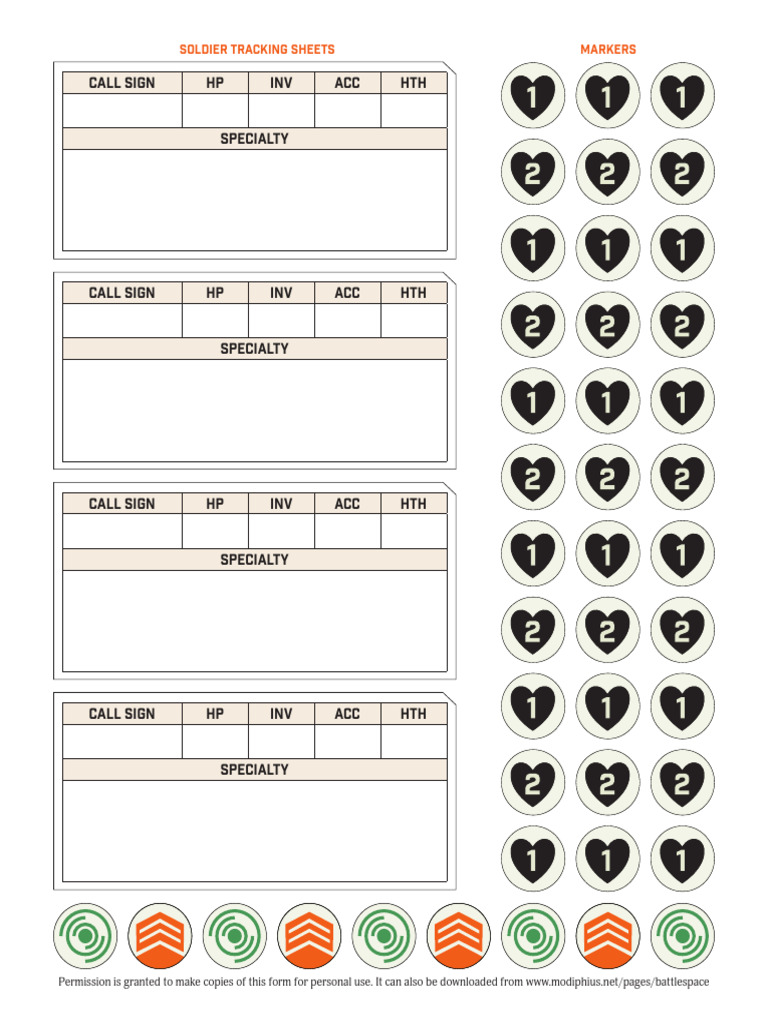 Soldier Tracking Sheets Template | PDF
