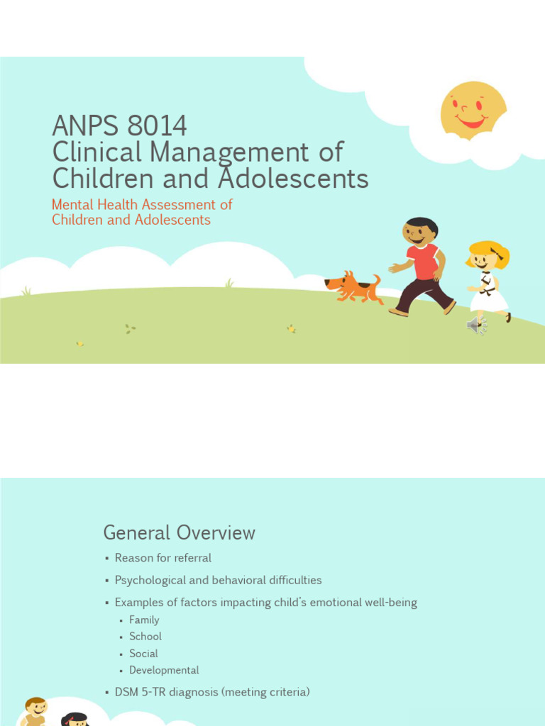 Child and Adolescent Mental Health Evaluation | PDF | Psychiatry ...