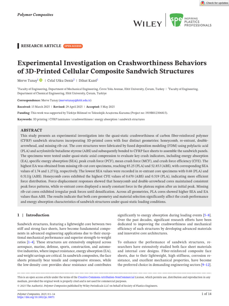 Crashworthiness of 3D-Printed CFRP Composites | PDF | Composite ...