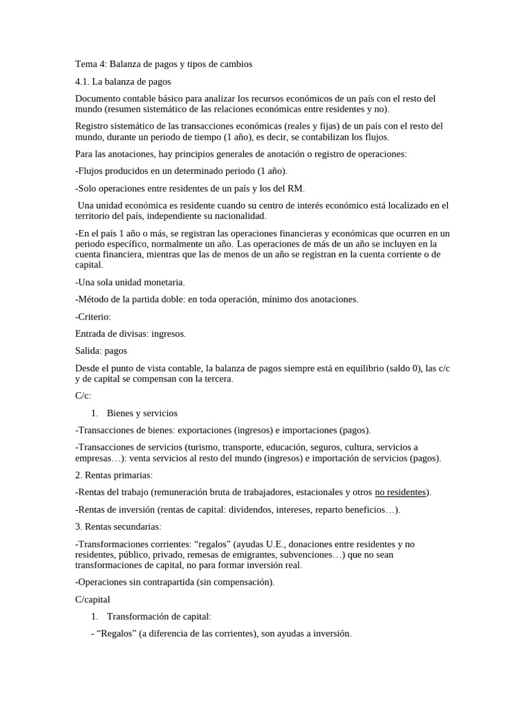 Balanza de pagos y tipos de cambio | PDF | Balance de pagos | Inversiones