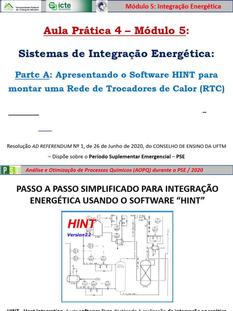 Integração Energética com Software HINT | PDF | Calor | Termodinâmica