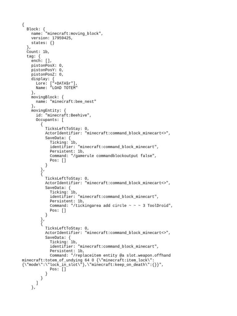 Minecraft Moving Block Data Structure | PDF