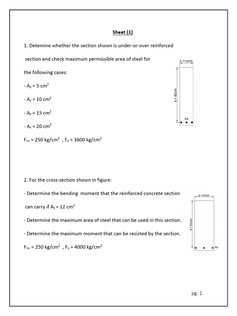 Reinforced Concrete Design Calculations | PDF | Bending | Beam (Structure)