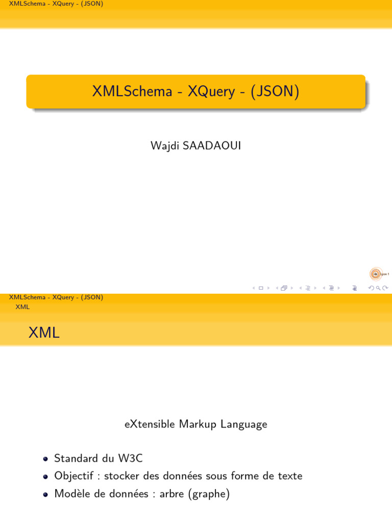 Introduction à XML, XQuery et Schémas | PDF | XPath | XML