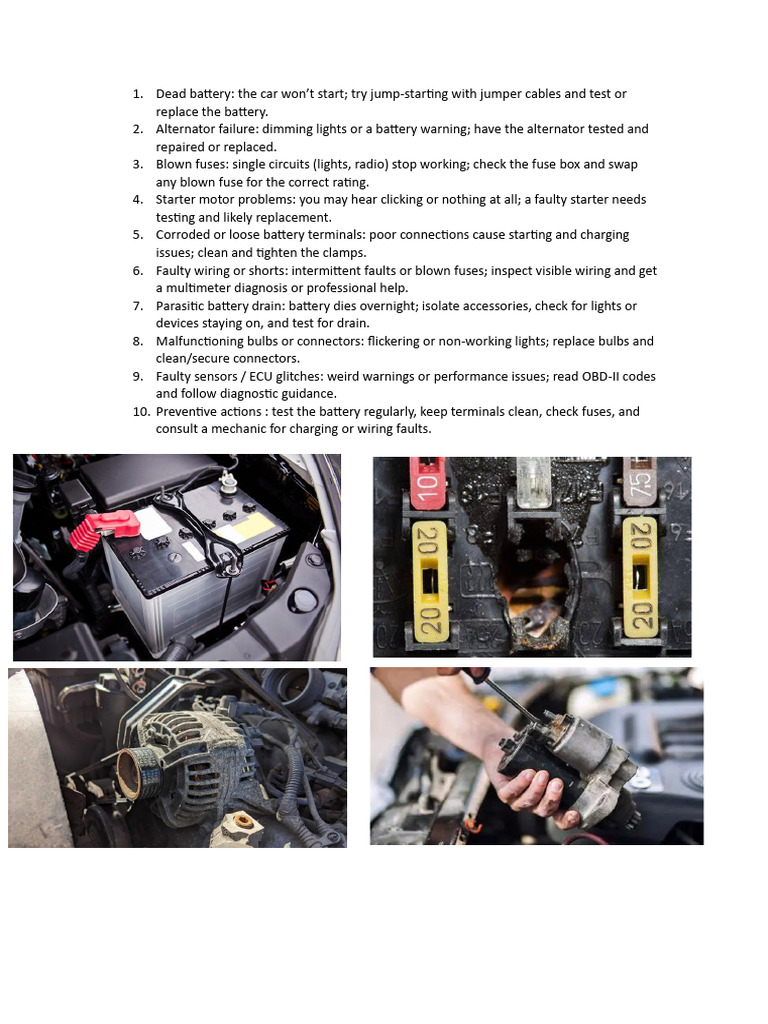 Troubleshooting Car Starting Issues | PDF