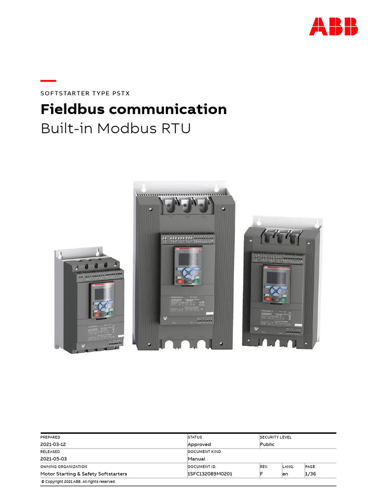 1SFC132089M0201 PSTX Internal Modbus RTU | PDF | Programmable Logic ...