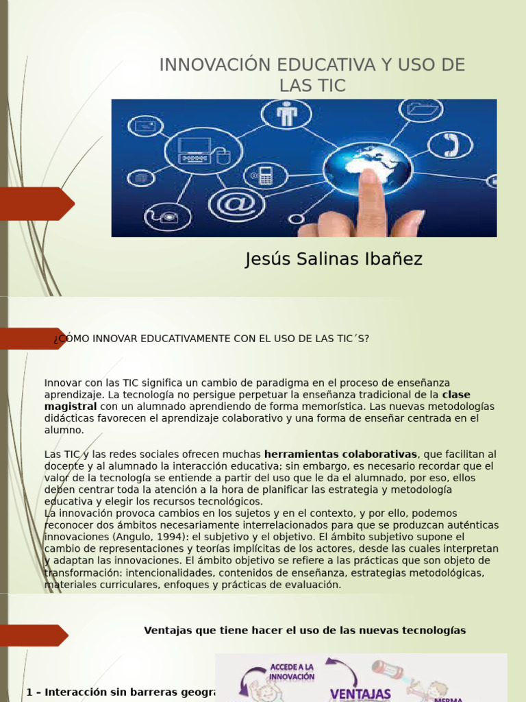 Innovación Educativa con TIC en Aula | PDF | Enseñando | Aprendizaje