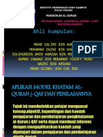 Aplikasi Model Khatam Al-Quran J-Qaf Dan Penilaiannya