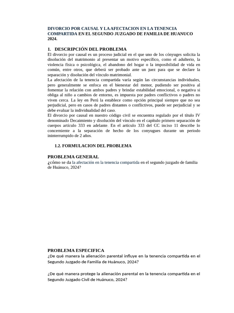Problema Especifico | PDF
