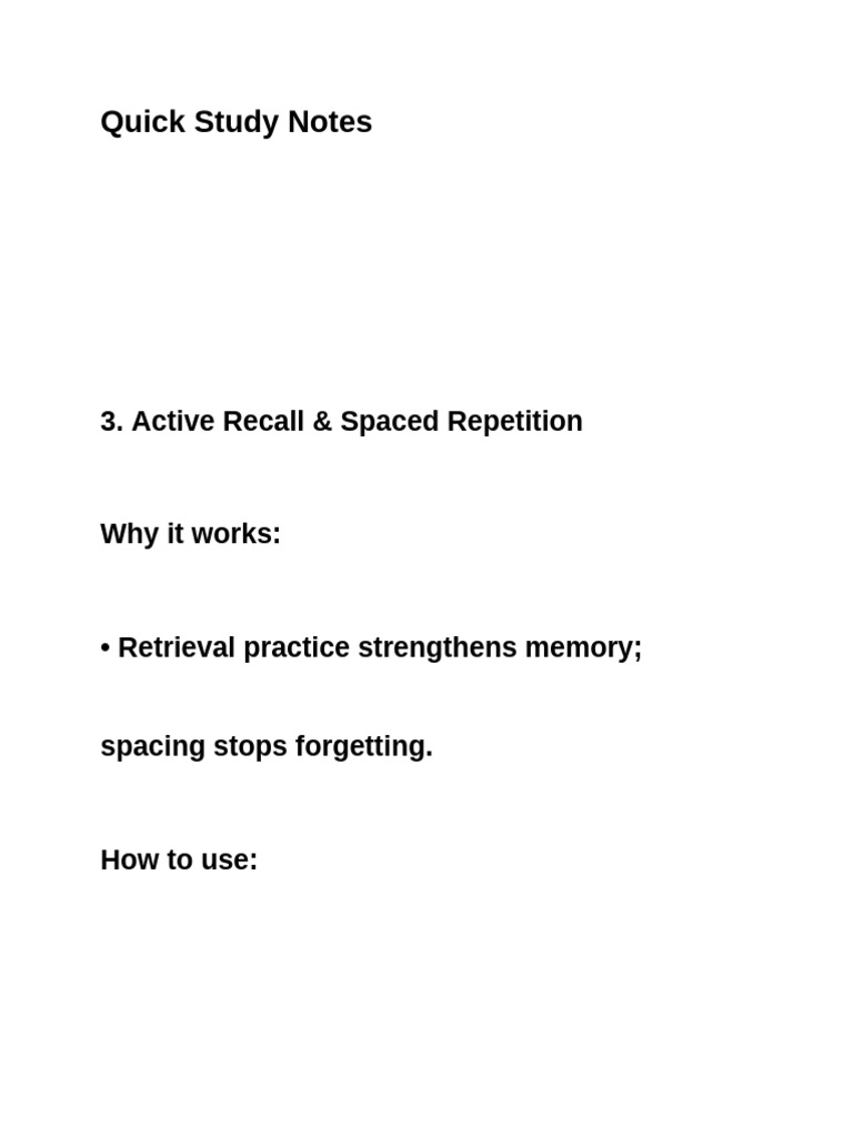 Active Recall & Spaced Repetition Guide | PDF