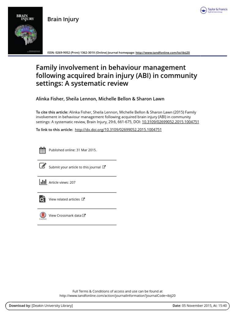 Fisher 2015 | PDF | Traumatic Brain Injury | Systematic Review
