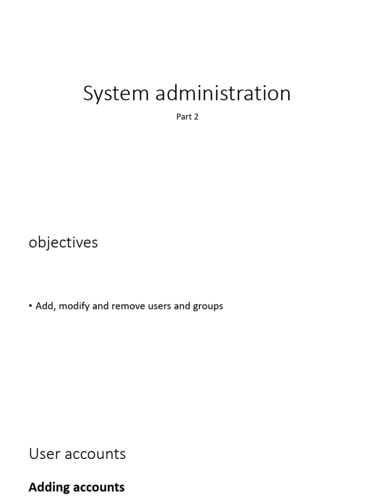User and Group Management Commands | PDF