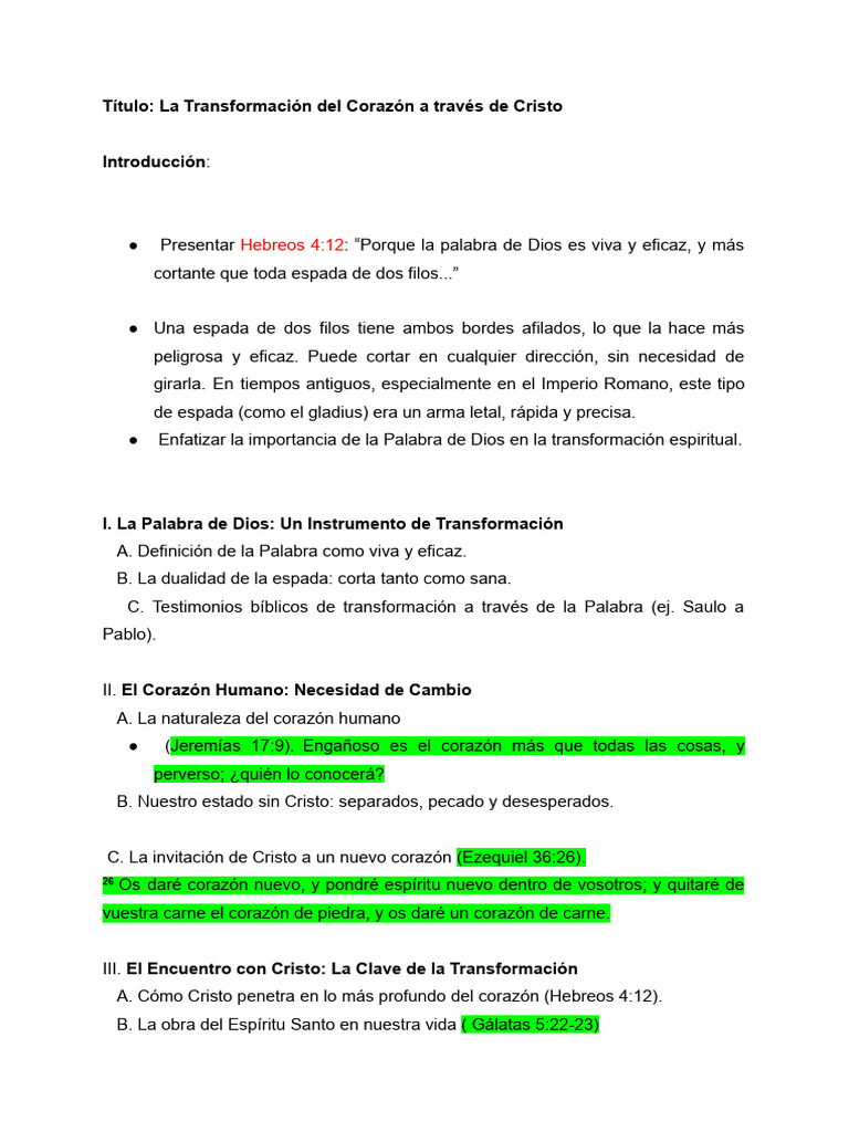 Transformación del Corazón en Cristo | PDF | Fruto Del Espiritu Santo ...