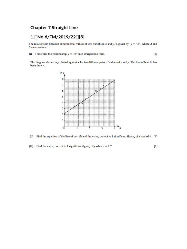 Chapter 7 Straight Line | PDF
