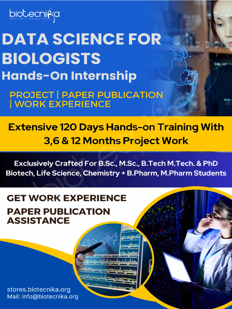 Data Science For Biologist Internship 2025 - 3HD | PDF