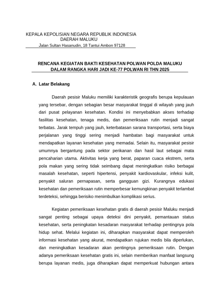 Rengiat Dan Renbut Bakti Kesehatan | PDF