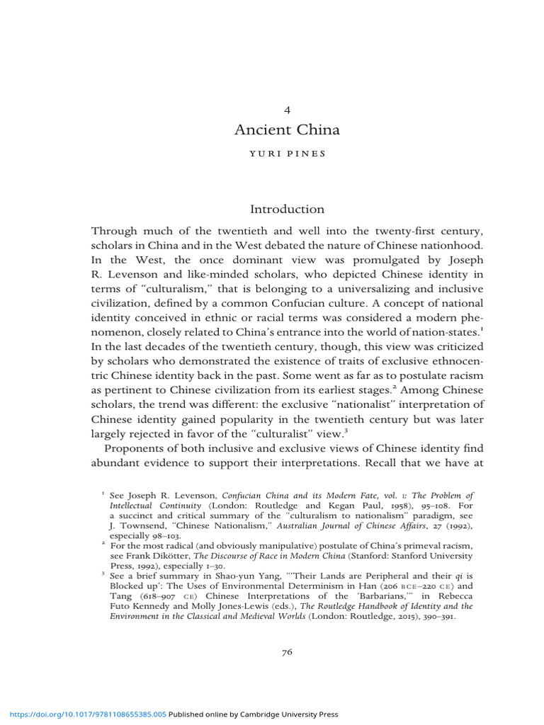 Understanding Chinese Identity in History | PDF | China | World Politics