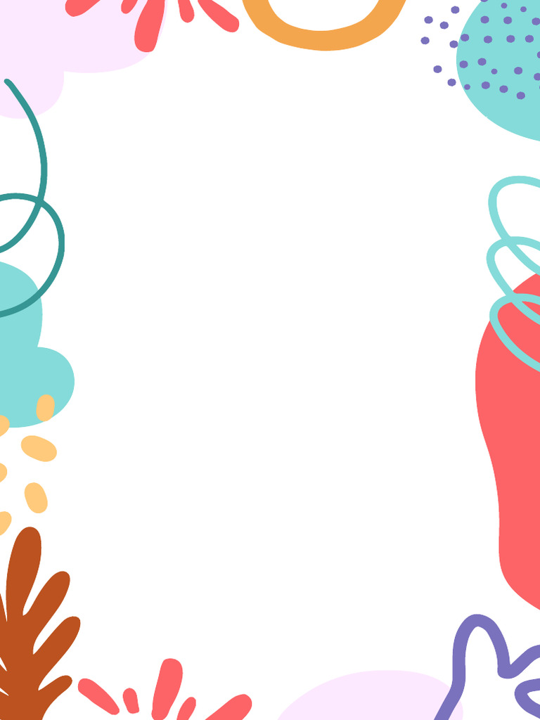 Colorful Abstract Modern Illustrative Paper Border A4 Document | PDF