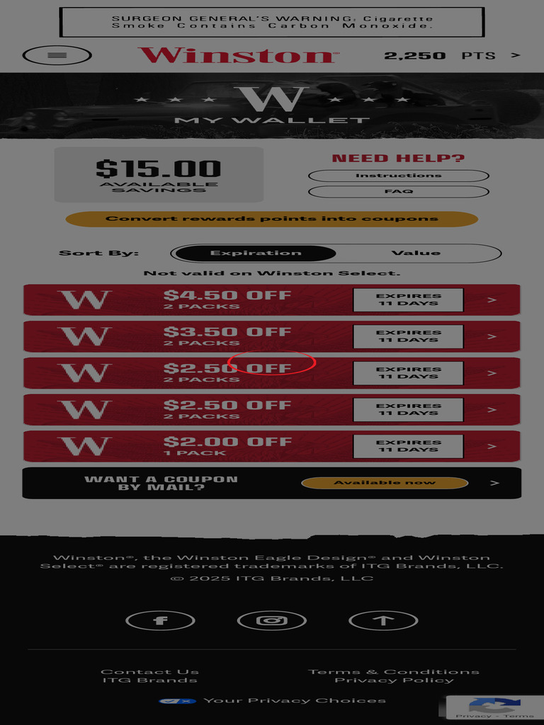 winston coupons cigarettes Winston Cigarette Coupons and Rewards