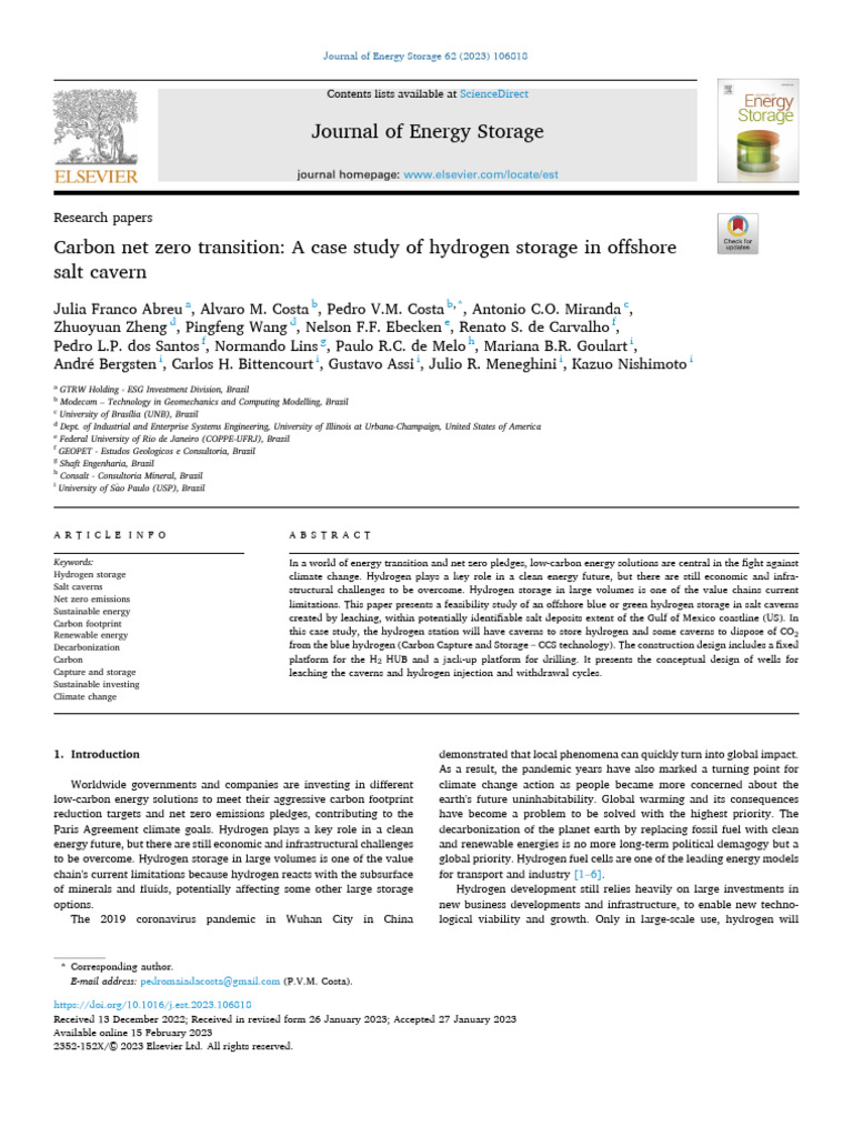 ABREU2023 - Carbon Net Zero Transition A Case Study of Hydrogen Storage ...