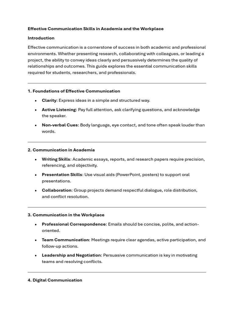 Mastering Communication Skills for Success | PDF | Communication | Learning