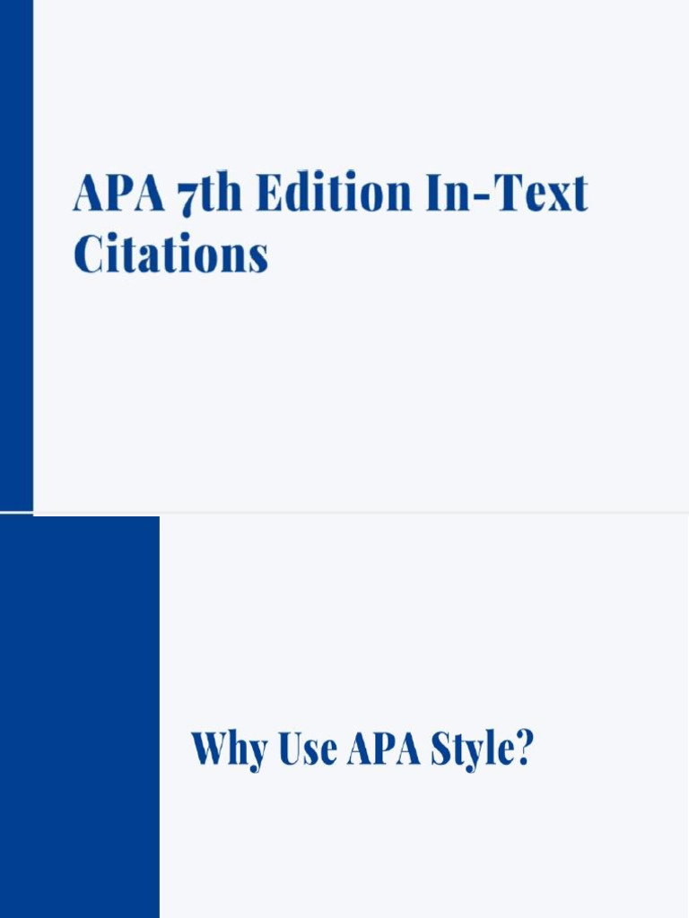 Apa in Text Citation | PDF