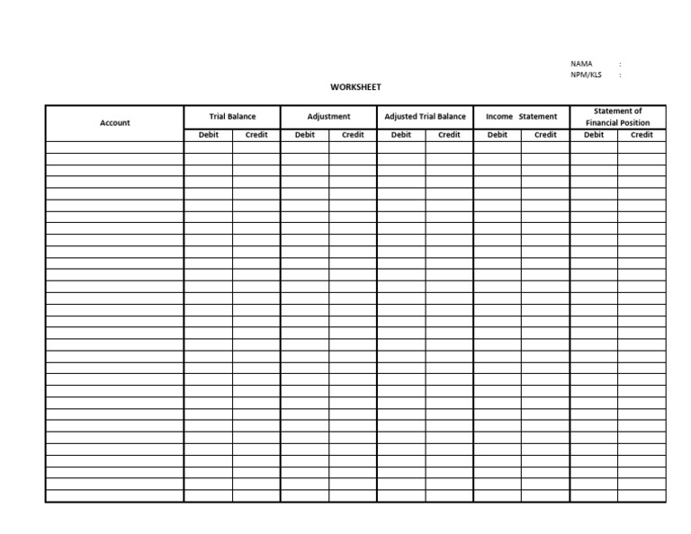 Blank Worksheet | PDF