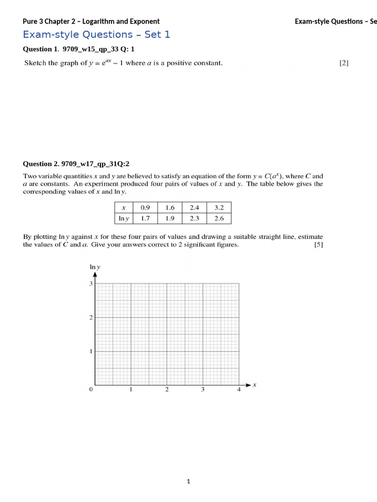 ESQ1 P3 Ch2 Log and Exp | PDF