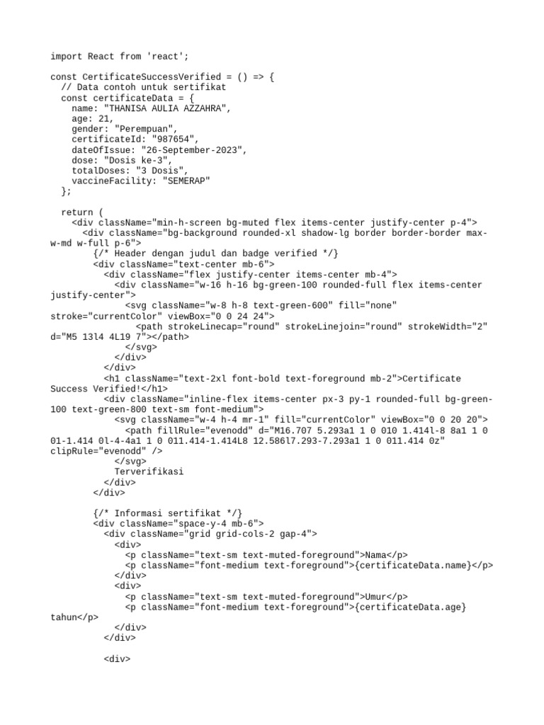Code TSX | PDF
