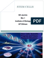 Stem Cells: SD Jacinto Bio 1 Institute of Biology UP Diliman