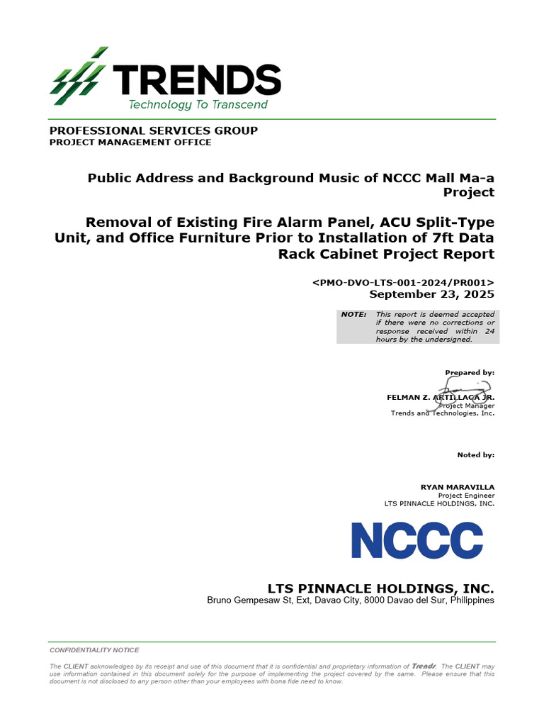 Recommendation For Relocation of Fire Alarm Panel and ACU-Project ...