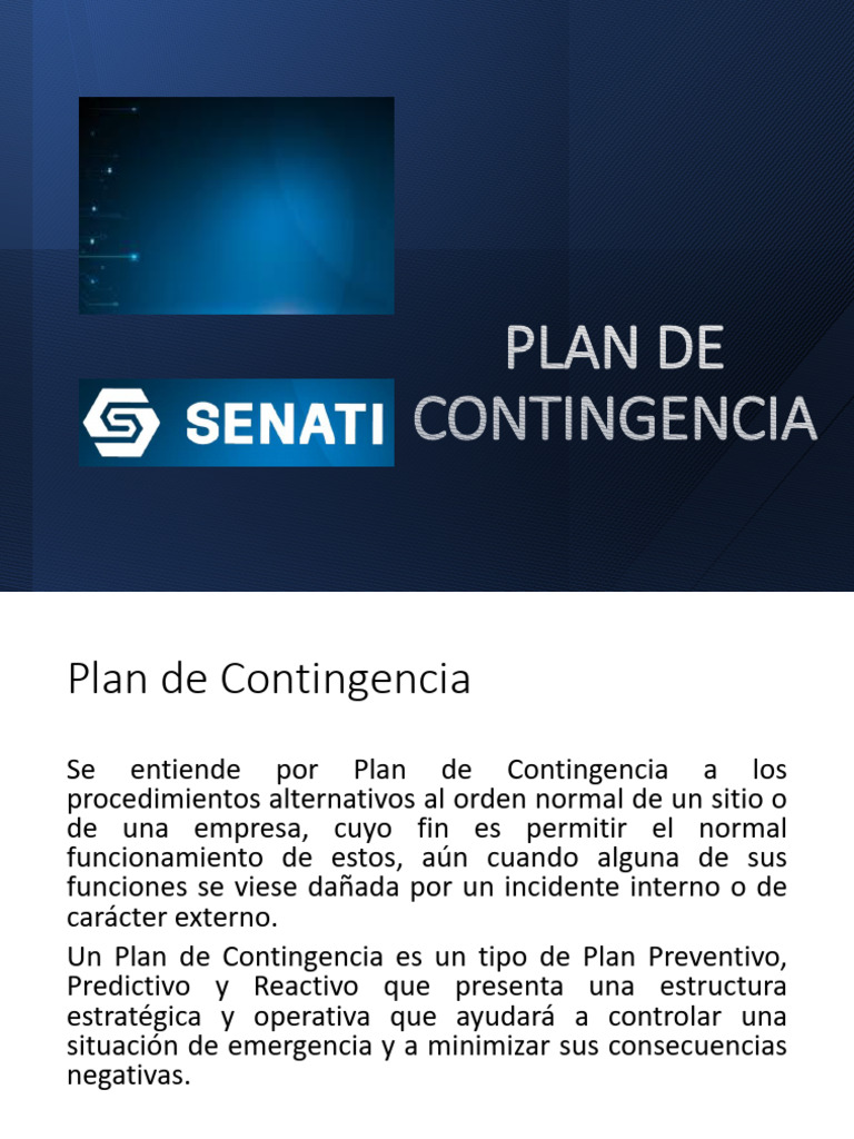 Plan de Contingencia para Emergencias | PDF | Riesgo | Planificación