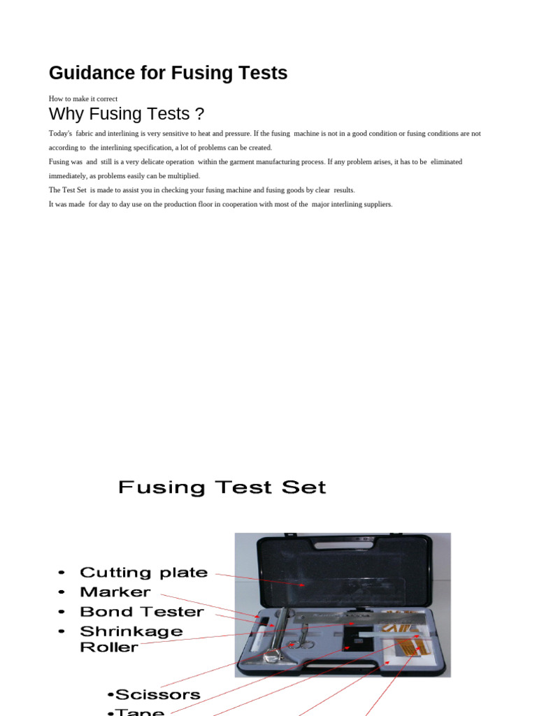 Fusing Tests: Essential Guidance | PDF