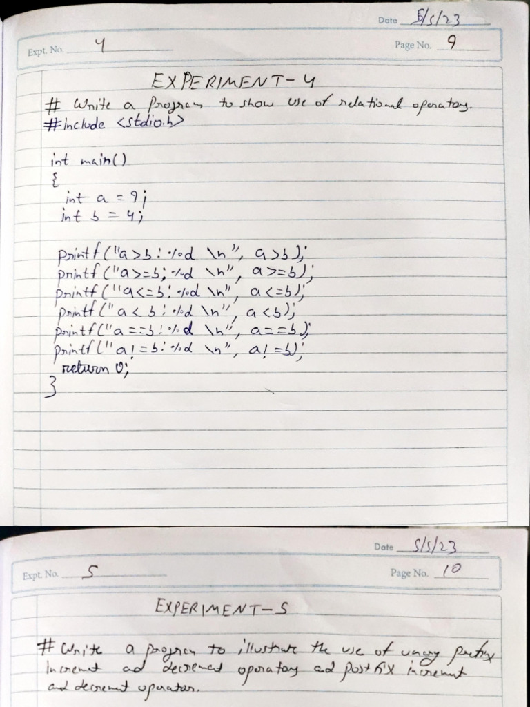 C Lab Exp | PDF
