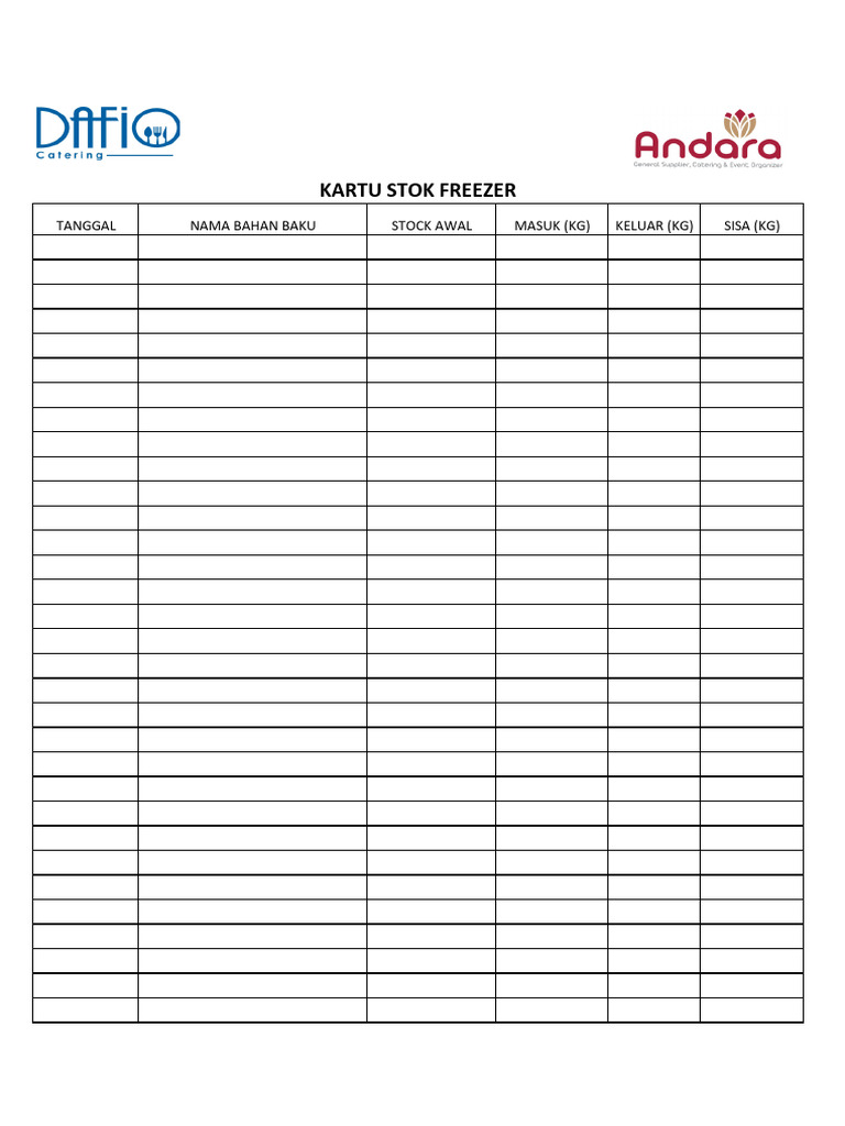Stock Card Freezer | PDF