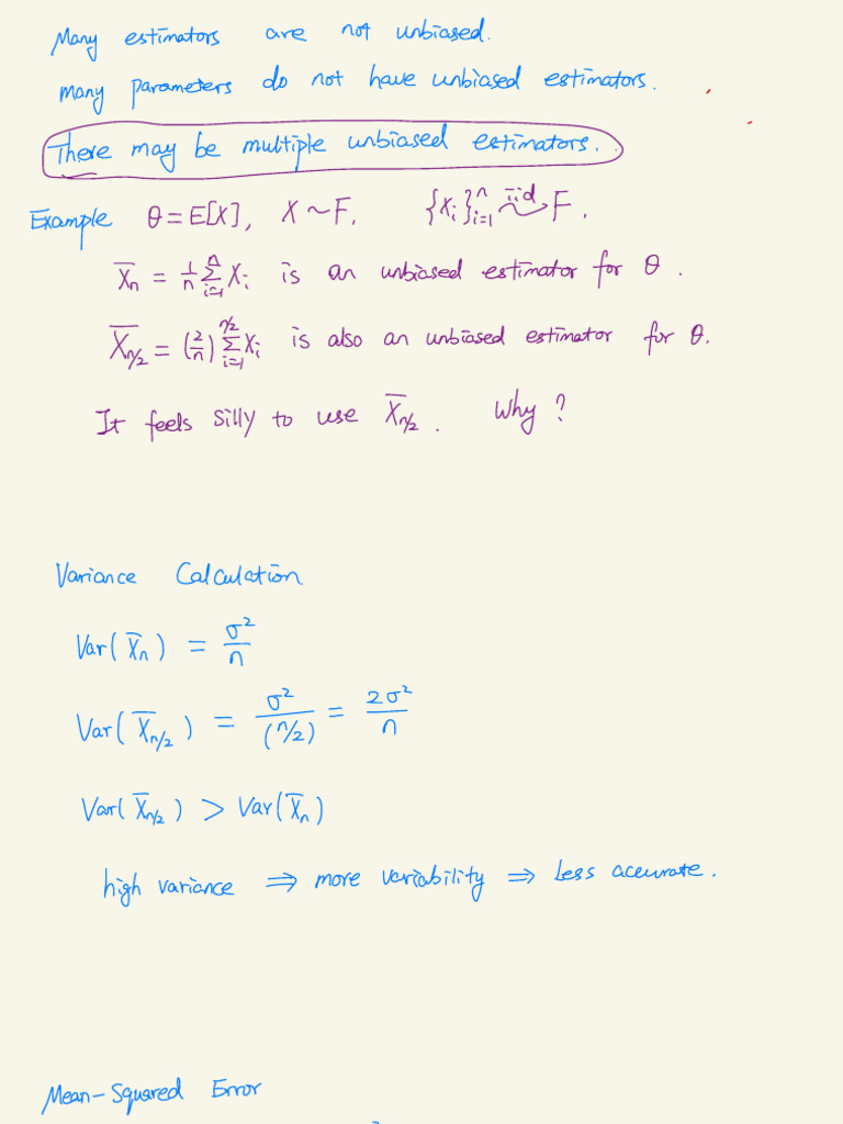Unbiased vs. Biased Estimators Explained | PDF | Bias Of An Estimator ...