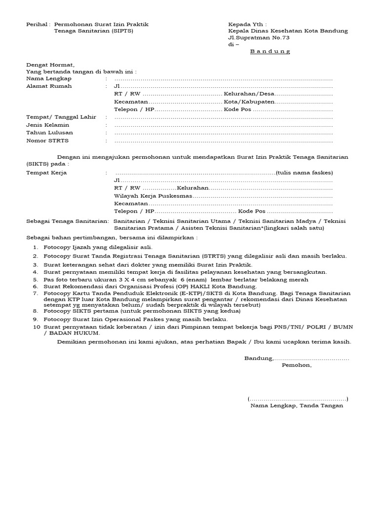Form Sip Sanitarian | PDF