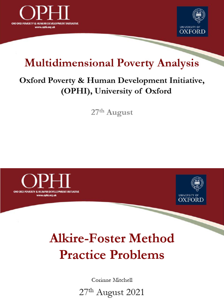 Multidimensional Poverty Analysis Guide | PDF | Poverty | Poverty ...