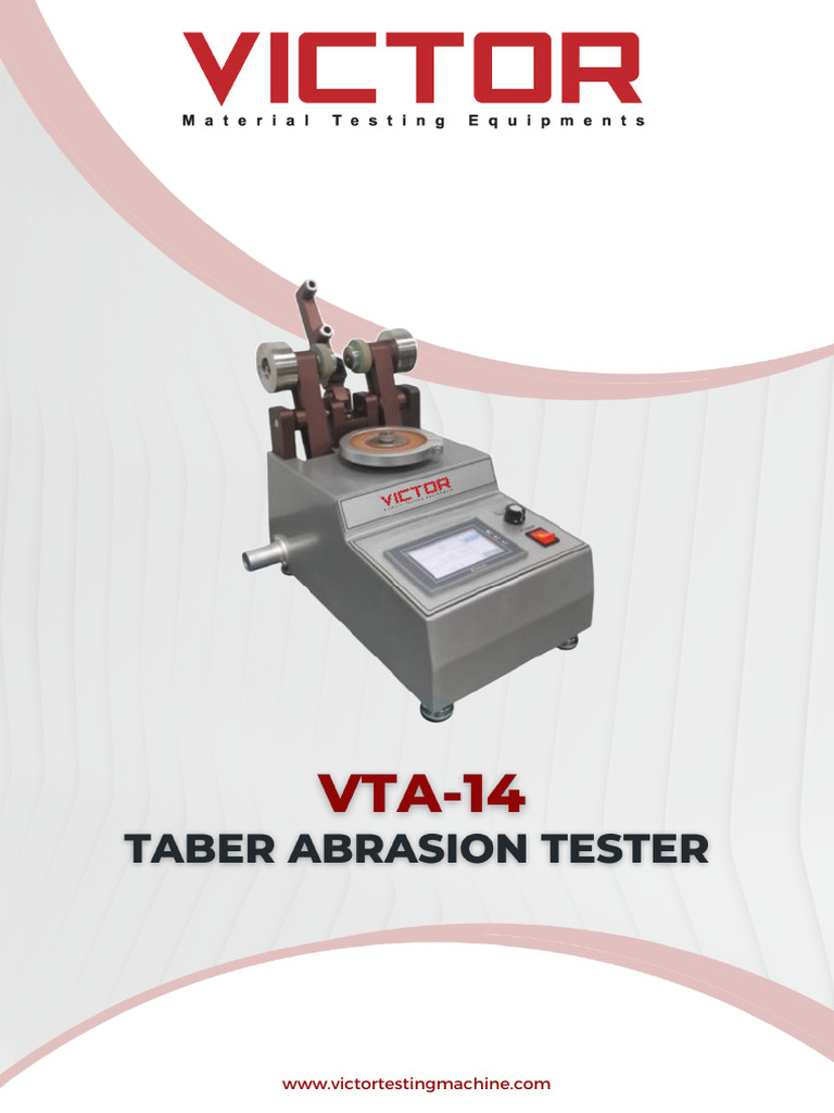 Wear Resistance Testing Machine VTA-14 | PDF | Abrasive | Wear