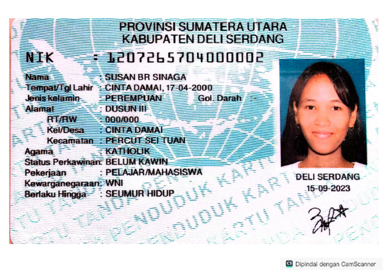 KTP - Susan BR Sinaga | PDF