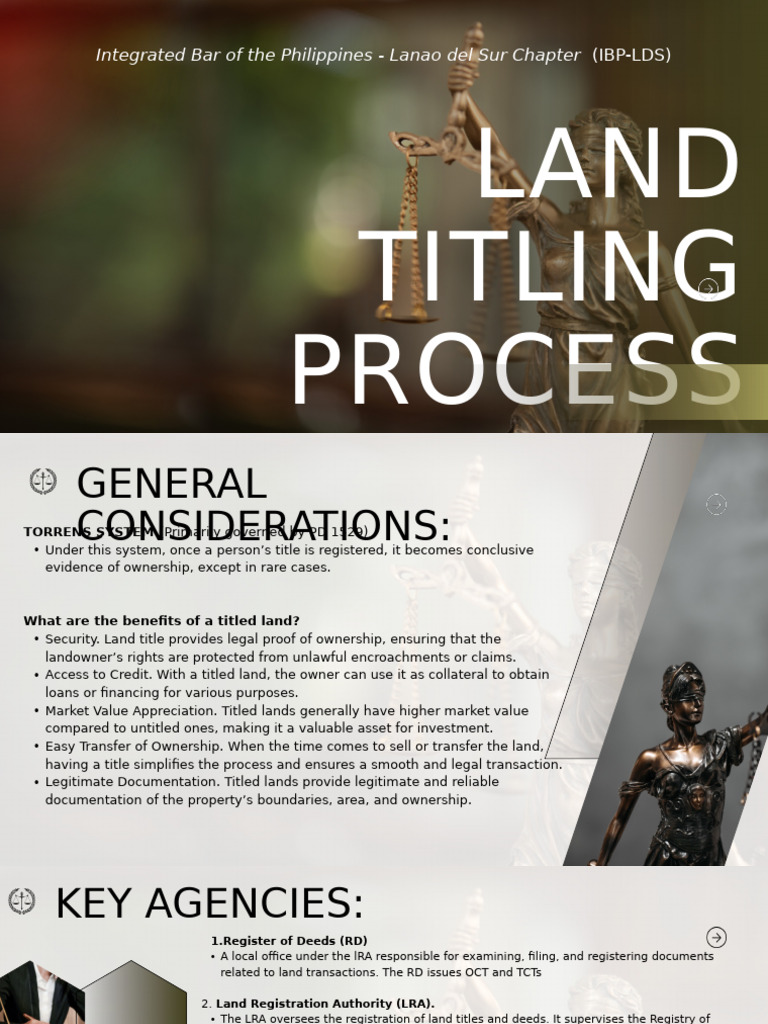 Land Titling Process in the Philippines | PDF | Conveyancing | Deed