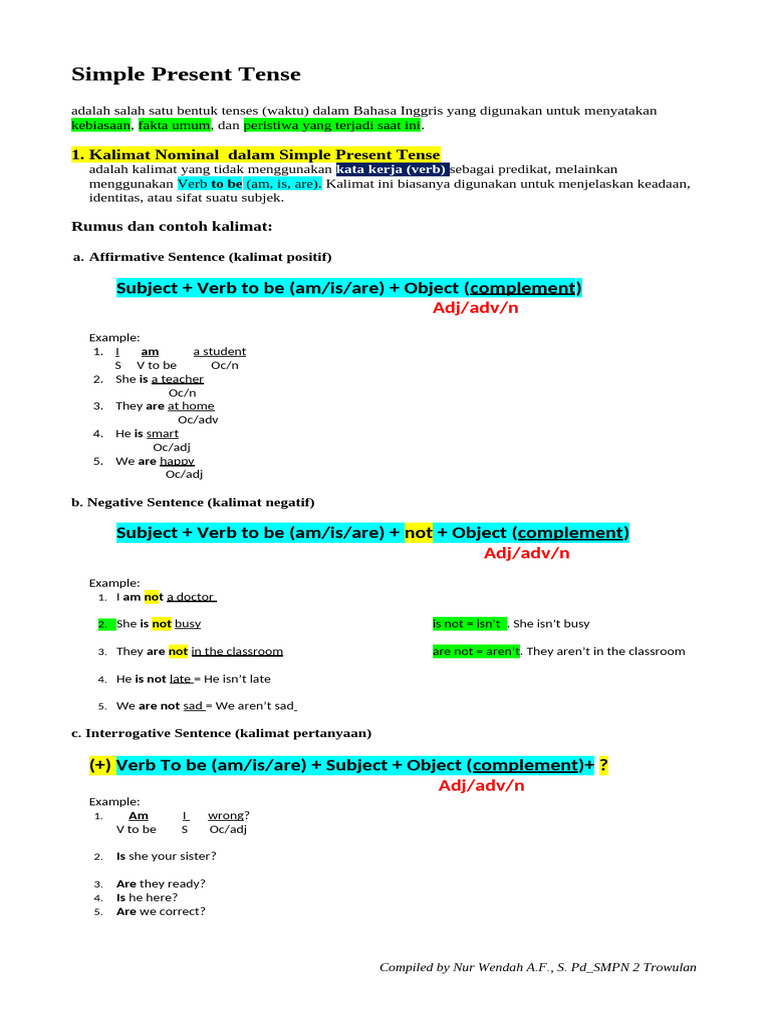 Simple Present Tense Explained | PDF | Verb | Grammar