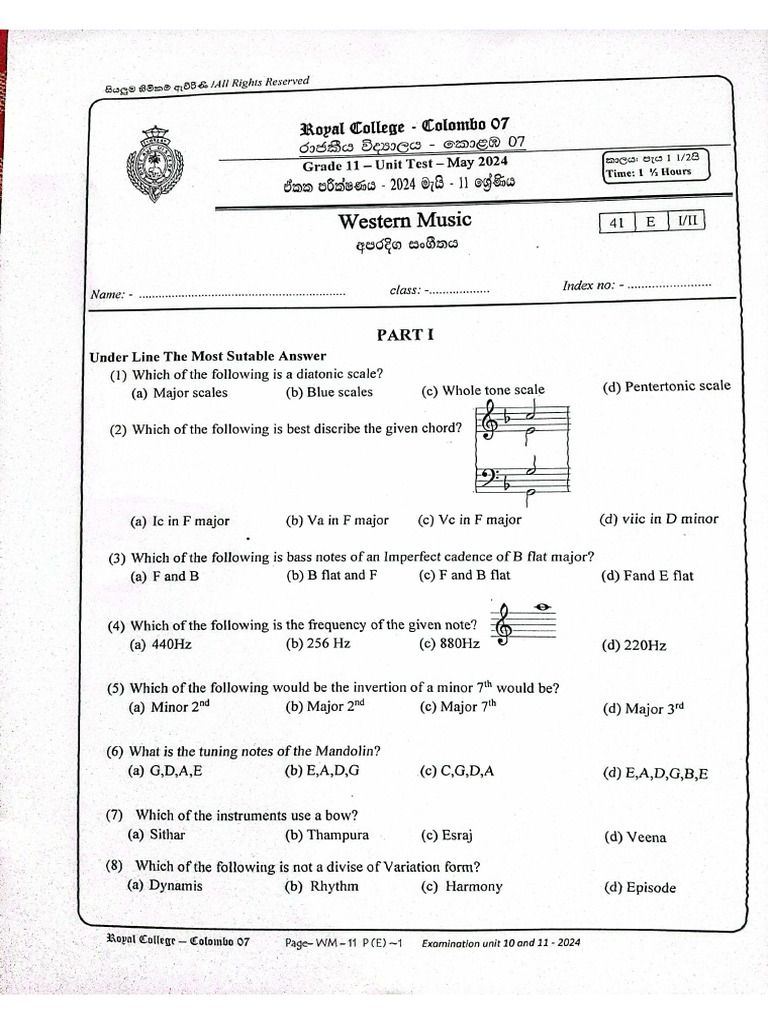 Grade 11 1st Term 20232024 | PDF