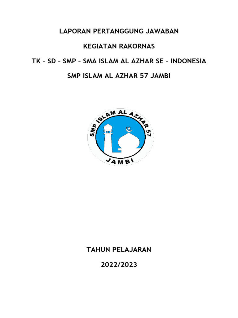 Laporan Rakornas Al Azhar 57 Jambi | PDF