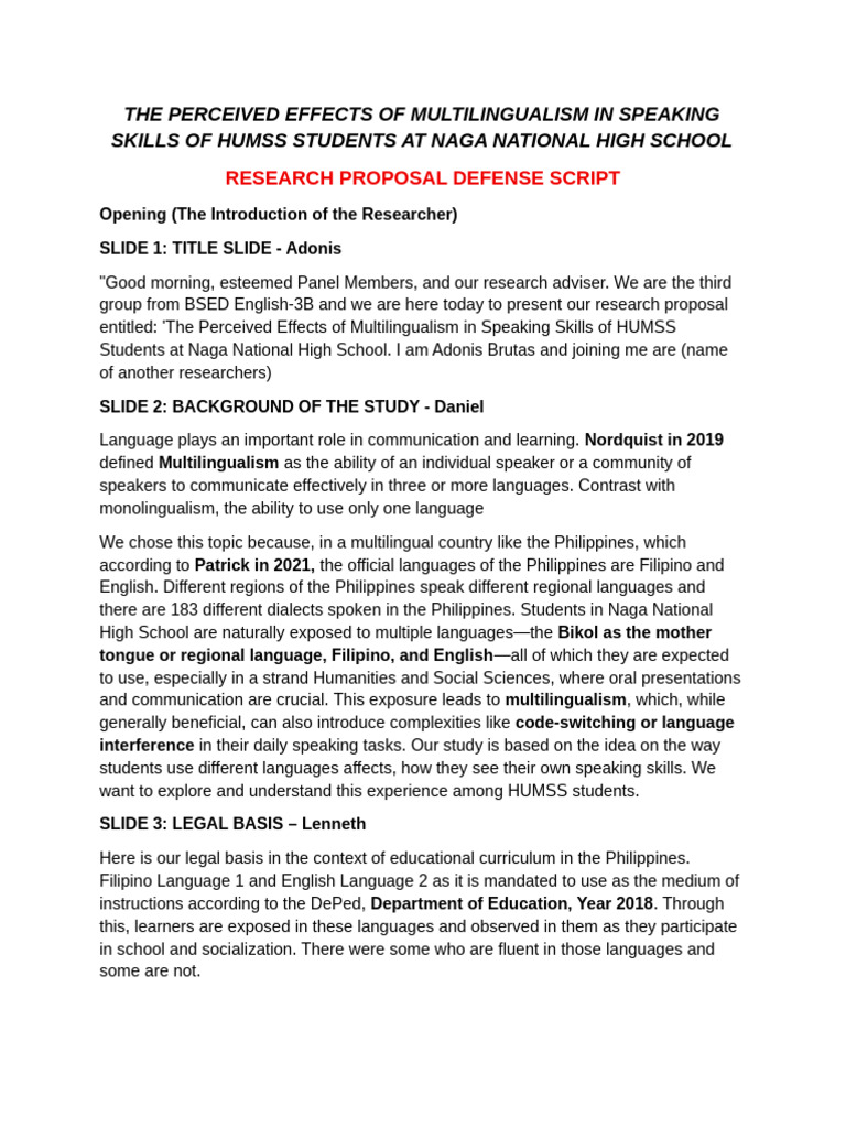 Script | PDF | Survey Methodology | Multilingualism