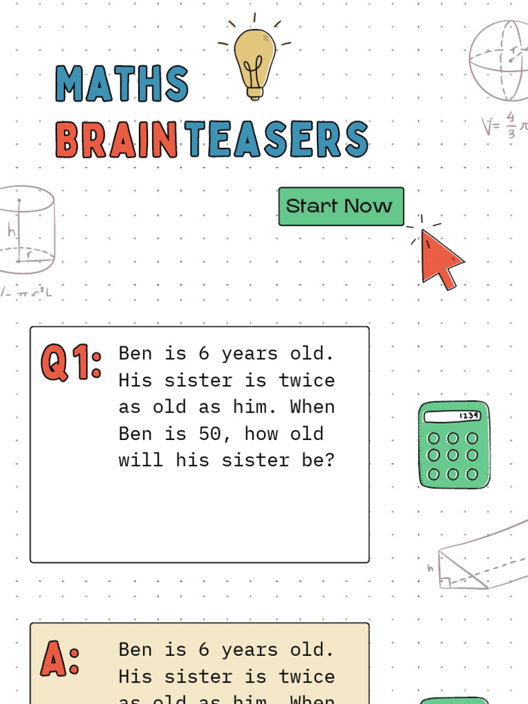Blue, Green and Red Illustrative Maths Brainteasers Activity ...