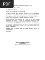 Solicitud de Justificacion de Falta