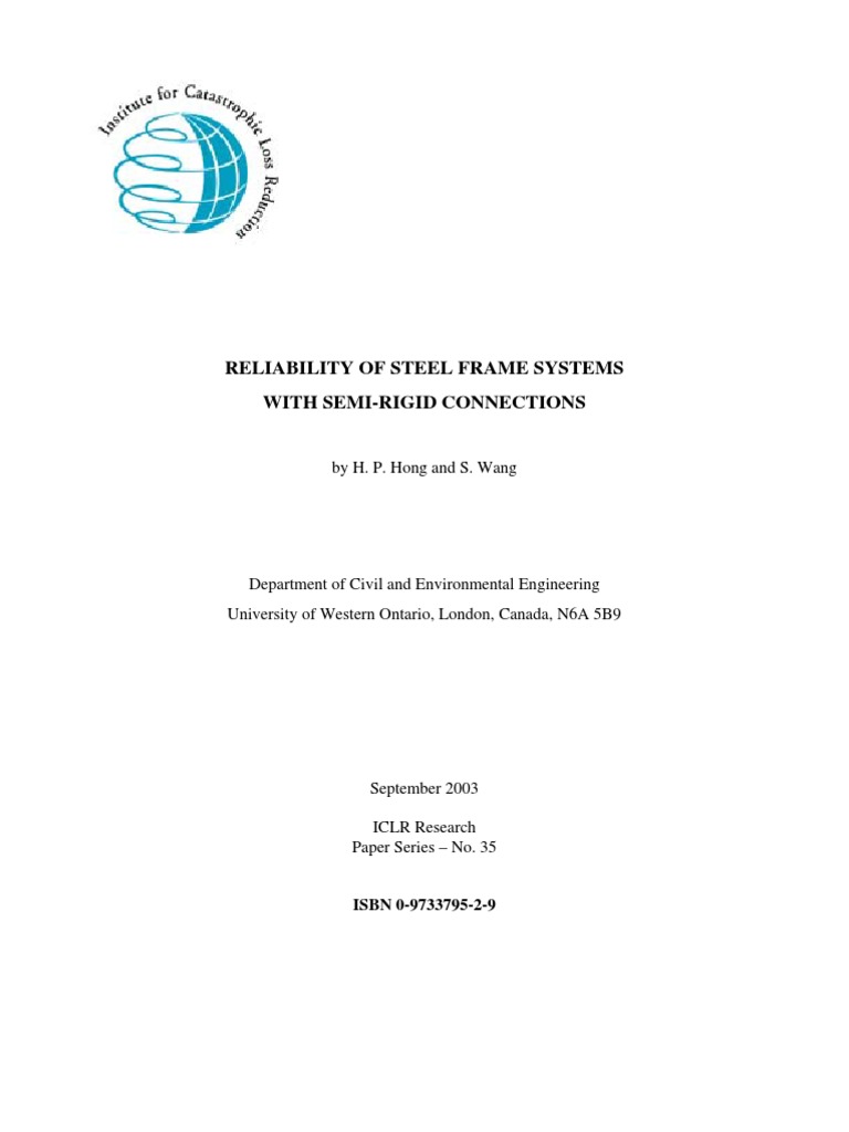 Reliability of Steel Frame Systems With Semi-Rigid Connections | PDF ...