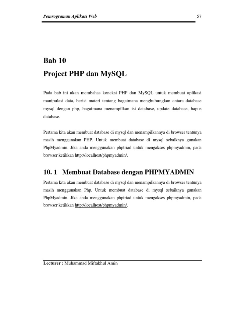 Bab 10 Project PHP Mysql | PDF